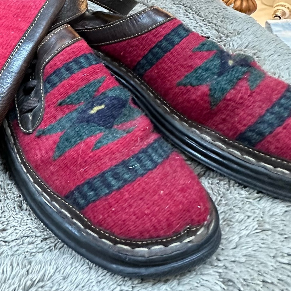 Vintage Born brand wool and leather shoes.